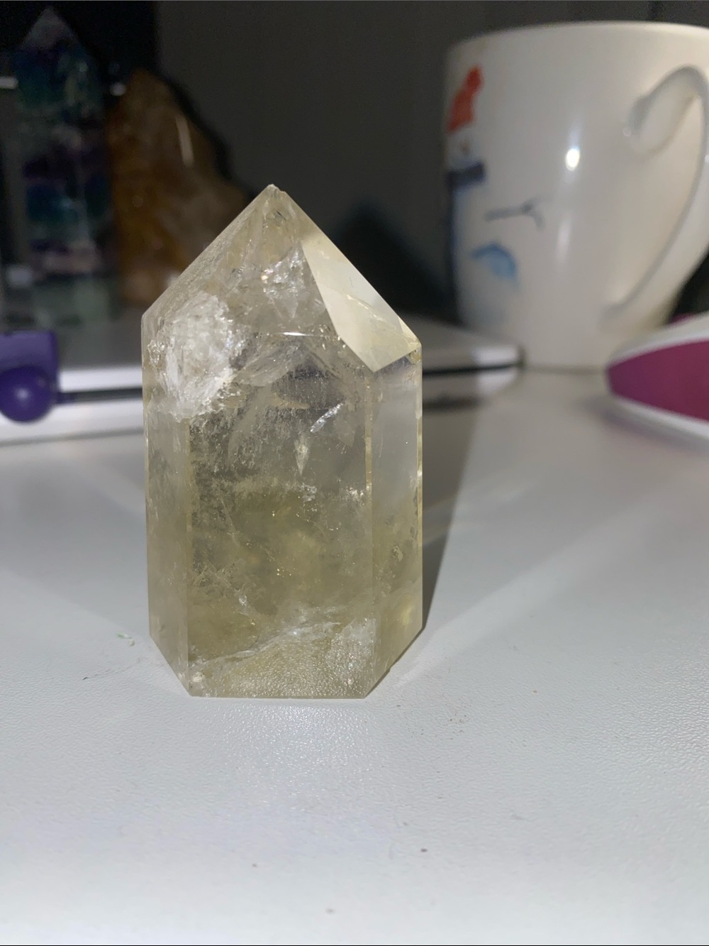 Polished Citrine Point Crystal - Honey Yellow